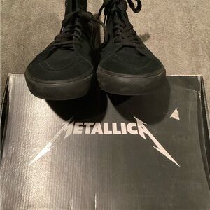 VANS Sk8 High Metallica James Hetfield BLK/BLK Suede Men's Shoes Size 10 NIB